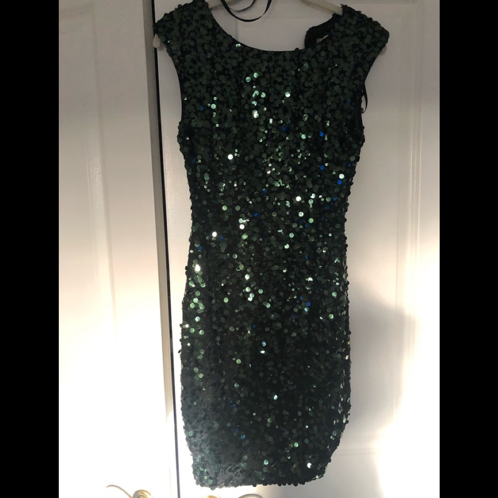 Arden b green palette sequin dress small